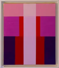 Dorrance Velay, Abstract geometric composition, Oil on canvas