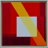 Dorrance Velay, Abstract geometric composition, Oil on canvas