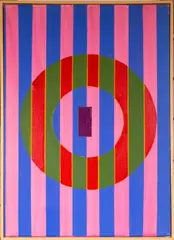 Dorrance Velay, Abstract geometric composition, Oil on canvas