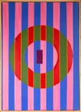 Dorrance Velay, Abstract geometric composition, Oil on canvas