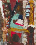 James Drinkwater, Spotted Gums by the Waters Edge, 2016, oil on board