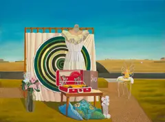 $10 Bargains by David Keeling, 2004, oil on linen, sold Jun 2021