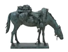 Tim Storrier, Equine Impedimenta - Tully's Baggage, bronze maquette, ed. of 50
