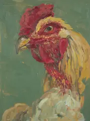 Lucy Culliton, Rooster, 2002, oil on board