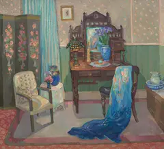 Criss Canning, Lamp Light and Blue Robe, 1983, oil on canvas