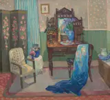 Criss Canning, Lamp Light and Blue Robe, 1983, oil on canvas