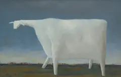 John Kelly, Dobell's Cow VI, 1992-93, oil on board