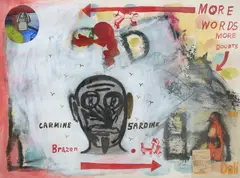 Gareth Laurence Sansom, Carmine Sardine, 2004, mixed media and collage on paper