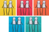 Stik, Holding Hands (Red, Yellow, Orange, Blue & Teal)