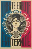 Shepard Fairey, LIBERTÉ ÉGALITÉ FRATERNITÉ, 2020, offset lithograph