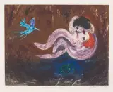 Arthur Boyd, Lovers with Blue Birds, etching A/P