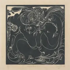 Garry Shead, Lion, 1977, linocut 11/25