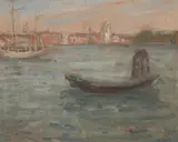 Elizabeth Dickson Gibson, Afternoon, Grand Canal, oil on panel