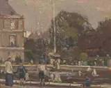 Will Ashton, The Fountain, oil on board