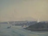 Will Ashton, Morning Light, Sydney Harbour, oil on canvas on board