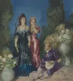 Norman Lindsay, (The Minstrel), watercolour on paper