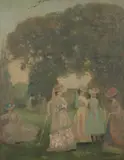 Charles Conder, Ladies Playing Croquet
