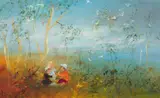 David Boyd, Under the White Gum, oil on board