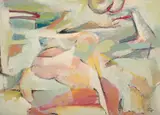 Alan Warren, Reclining Figure, 1967, oil on masonite