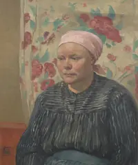 Rupert Bunny, Peasant Woman with Pink Cap, c.1927, oil on canvas
