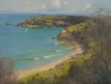 Ernest Buckmaster, (A Quiet Bay), oil on canvas