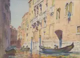 Lionel Lindsay, The Wine Boat, Venice