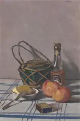 Herbert Badham, (Still Life with Butter and Apples), c.1930, oil on plywood