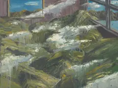 Clouds in Room by Euan MacLeod, 2002, oil on canvas, sold Dec 2020