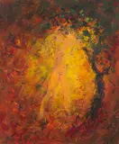 David Boyd, The Apple Tree, 1976, oil on paper laid on board