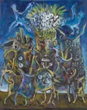 Yosl Bergner, Memories, 2012, oil on linen