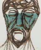 Man by Sidney Nolan, c.1955, mixed media on paper, sold Dec 2020