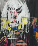 Noh Theatre, Japan by Sidney Nolan, c.1957, mixed media on paper, sold Dec 2020