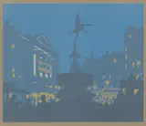 Hall Thorpe, Piccadilly, c.1922, colour woodcut