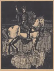 Napier Waller, The Ring, 1923, wood engraving no. 28-50 proof
