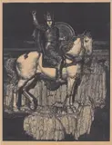 Napier Waller, The Ring, 1923, wood engraving no. 28-50 proof