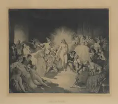 Norman Lindsay, Life in the Temple, 1937, etching 15/35