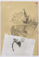 Brett Whiteley, Garden in Rome, 1982, coloured etching, aquatint and collage A/P