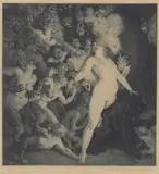 She Arrives by Norman Lindsay, 1924, etching 22/55, sold Nov 2020