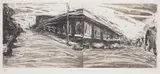 Ben Quilty, The White Ute, 2006, etching from two plates A/P