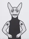Rona Green, Chicky, 2007, hand coloured linocut 1/13