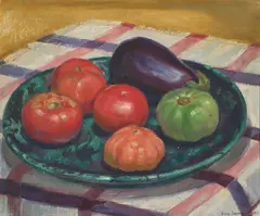 Nora Heysen, Tomatoes, 1951, oil on canvas on board