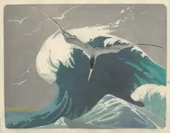 Ethleen Palmer, Spindrift, 1939, linocut, artist proof