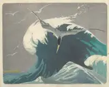 Ethleen Palmer, Spindrift, 1939, linocut, artist proof