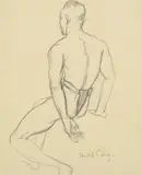 Sybil Craig, Male Nude, c.1930s, pencil on paper