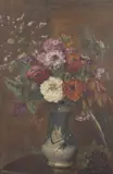 Alice Marion Ellen Bale, Still Life with Zinneas and Grapes