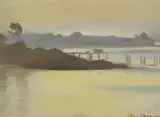 Alma Figuerola, The Jetty, c.1950, oil on canvas on board
