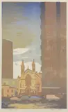 Florence Higgs, City Church, c.1955, linocut ed. 28/30