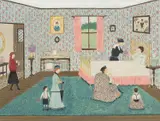 Roma Higgins, Visiting the Sick, oil on masonite