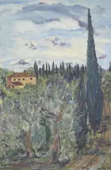 Lucy-Ellen Boyd, Tuscan Villa, oil on canvas