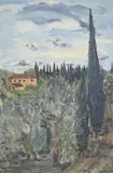 Lucy-Ellen Boyd, Tuscan Villa, oil on canvas